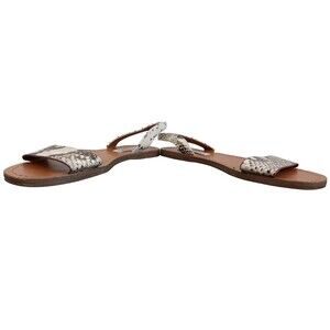 Steve madden snake print flat strap sandals‎